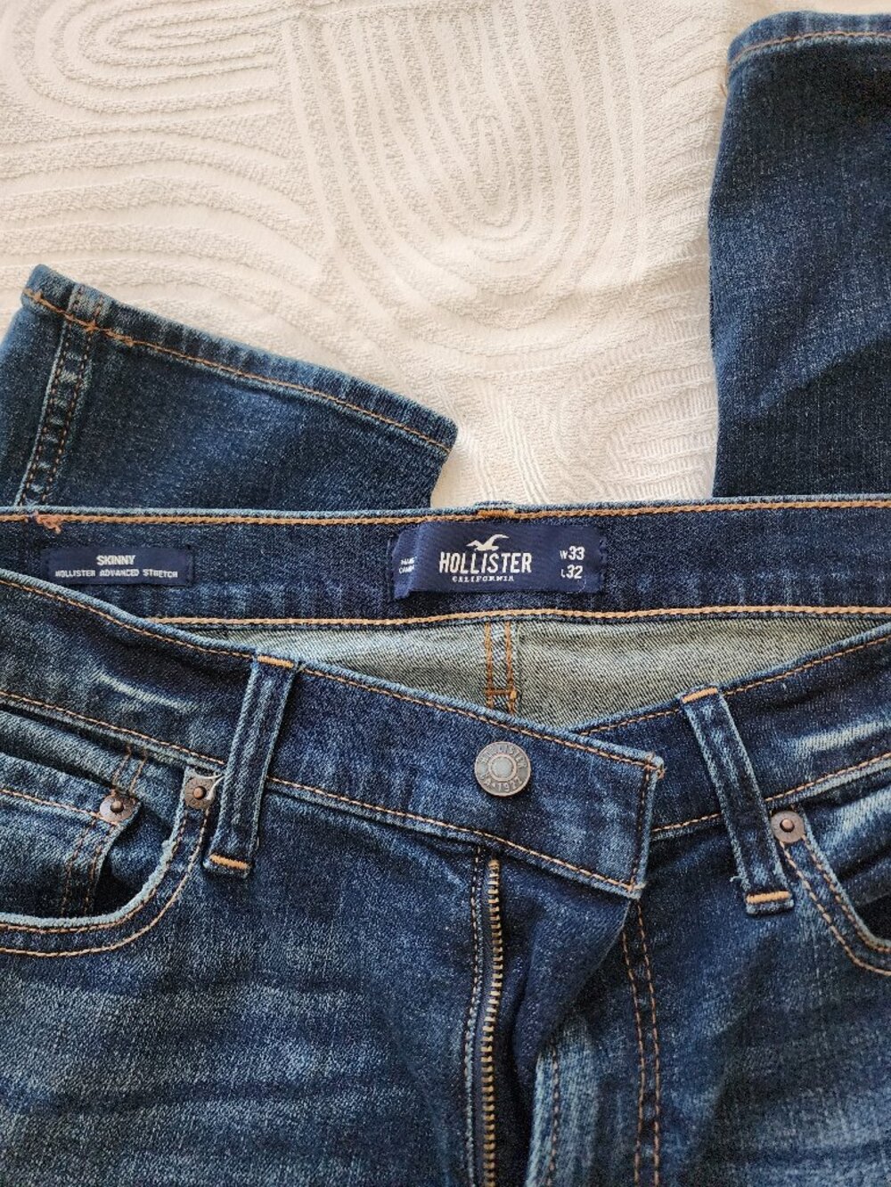 Hollister Advanced Stretch Skinny Jeans Dark Wash 33x32
